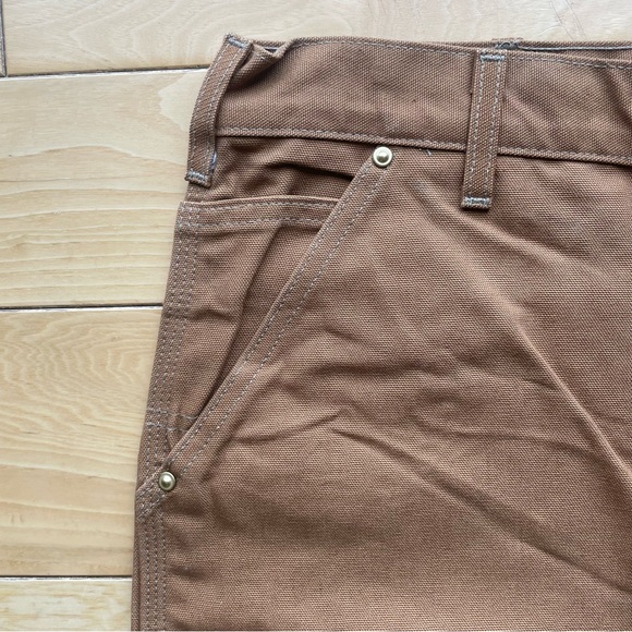 NWOT Carhartt Carpenter Pants B01 BRN Loose Original Fit Duck Double Knee 42x30 - Picture 6 of 12